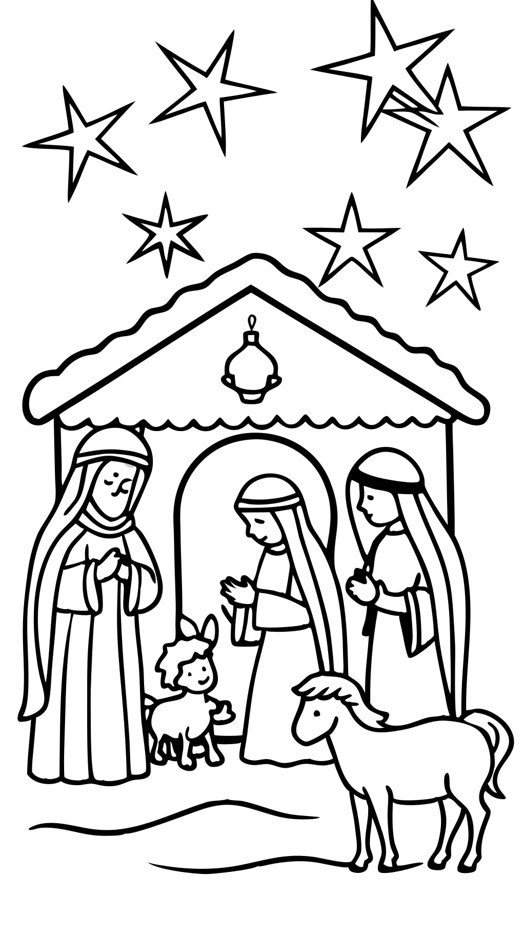 free printable coloring pages nativity